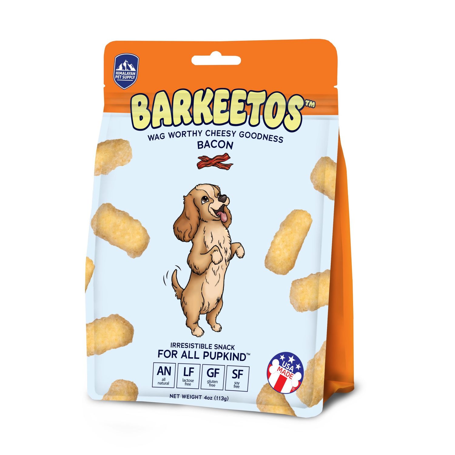 Himalayan Bacon Barkeetos Dog Treats 4oz