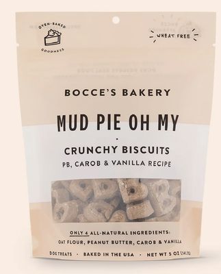 Bocce&#39;s Bakery Crunchy Biscuits Mud Pie Oh My Dog Treats 5oz