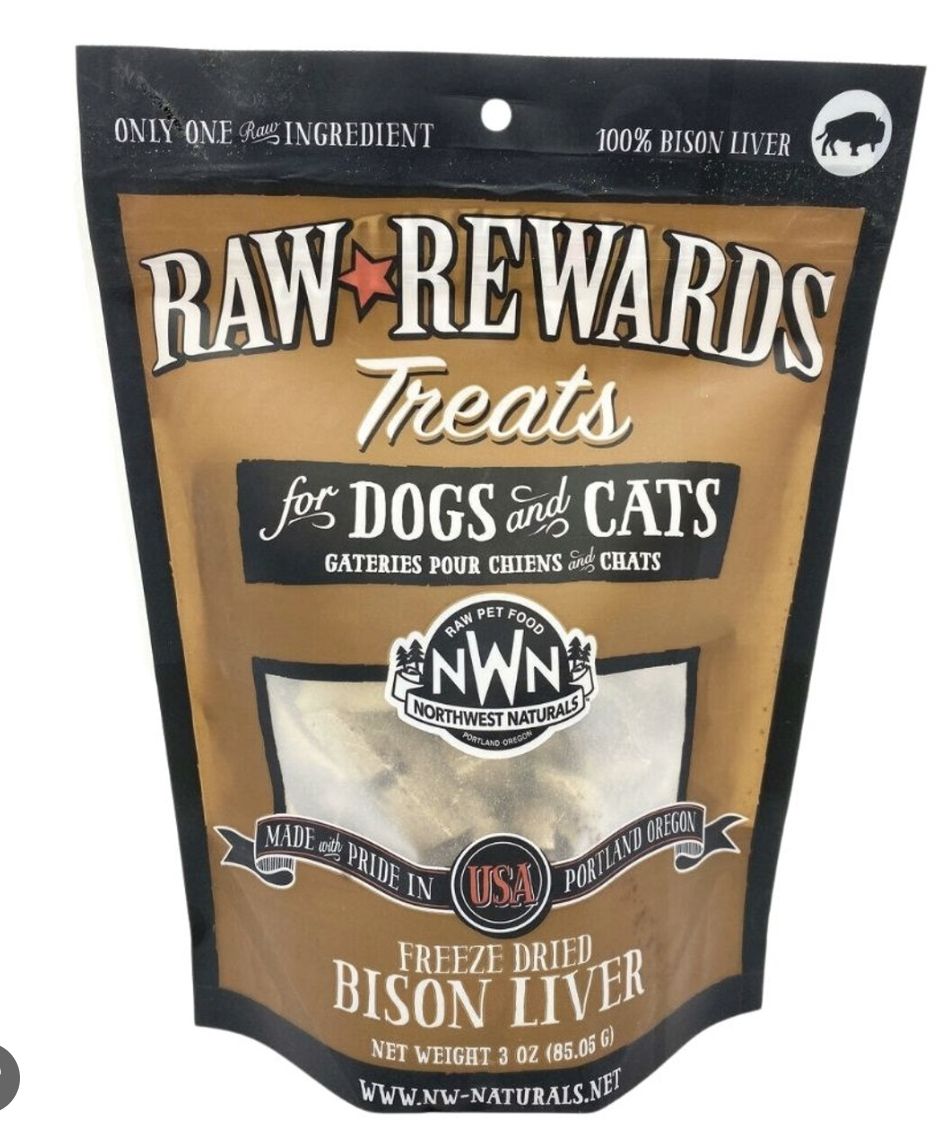 Northwest Naturals Freeze Dried Bison Liver Treats 3oz