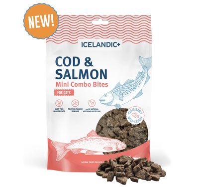 Icelandic Cat Cod &amp; Salmon Mini Combo Bites- 1.7 oz