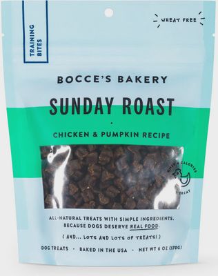 Bocce&#39;s Bakery Training Bites Sunday Roast Dog Treats 6oz