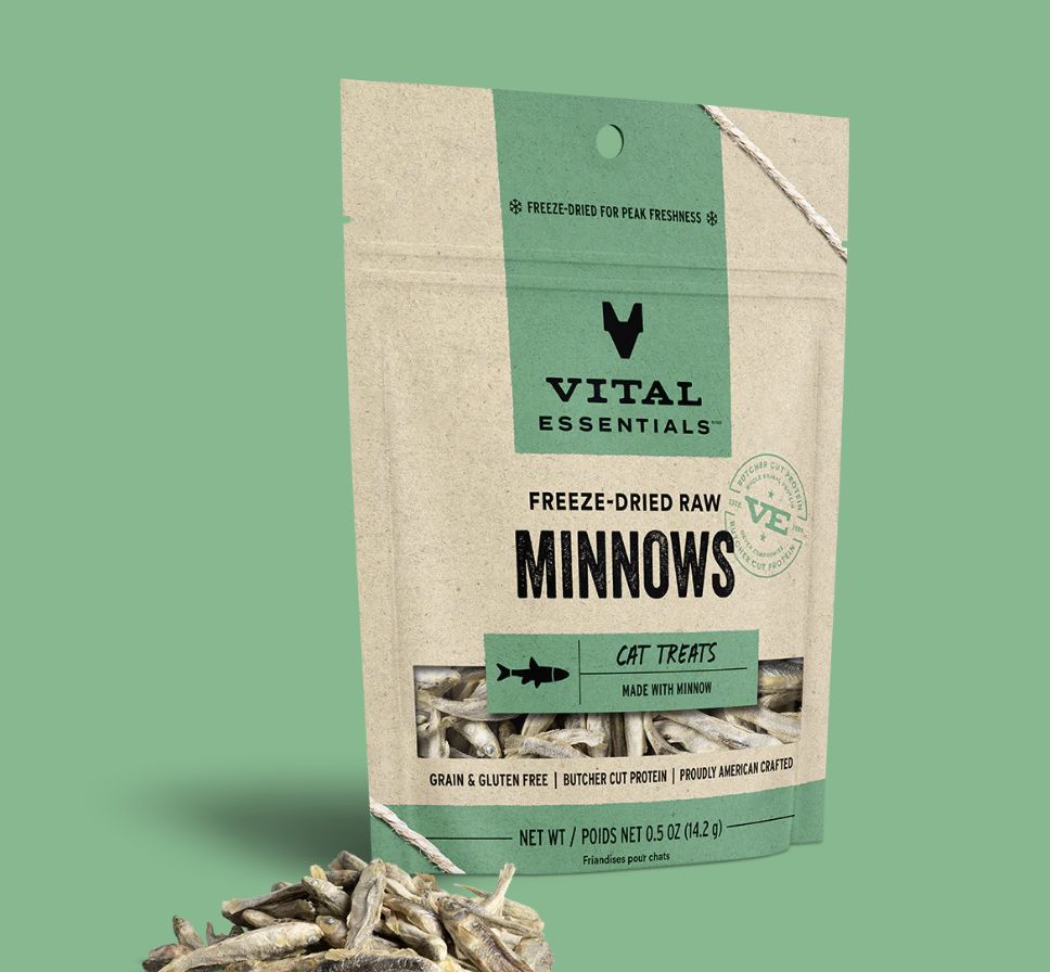 Vital Essentials Freeze-Dried Minnow Treats for Cats and Dogs 0.5oz