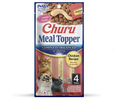Inaba Churu Cat Meal Topper Complete and Balanced - Chicken Recipe 4 Pack