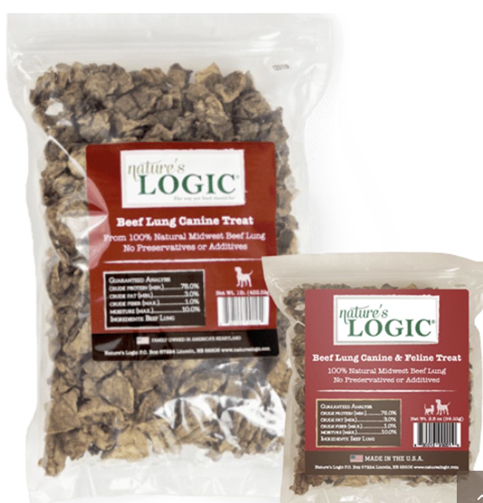 Nature&#39;s Logic Beef Lung Treats 1lb