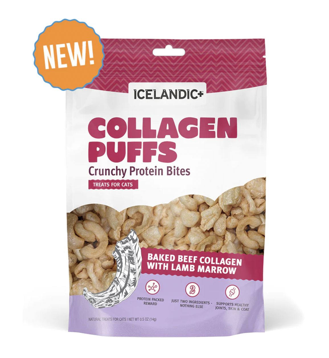 Icelandic Cat Beef Collagen Puff Fish .5oz