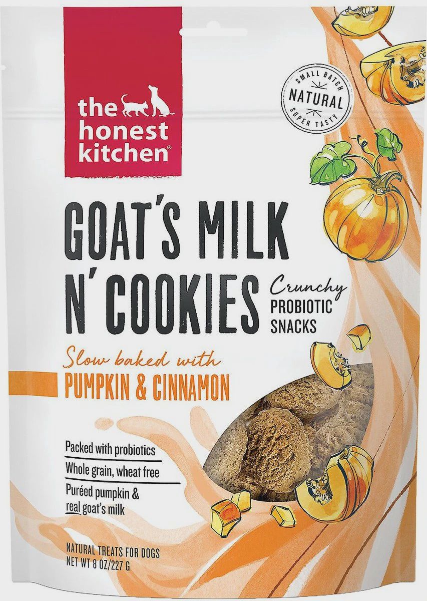 The Honest Kitchen Goat&#39;s Milk N&#39; Cookies Pumpkin &amp; Cinnamon Dog Treats 8oz