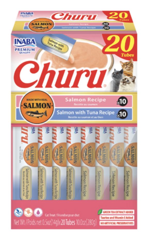 Inaba Churu Salmon &amp; Tuna Variety Treat Box 20 Pack