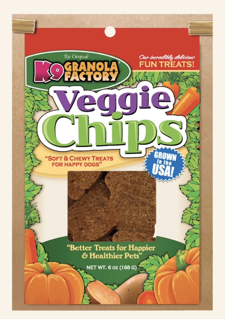 K9 Granola Veggie Chips Dog Treats 6oz