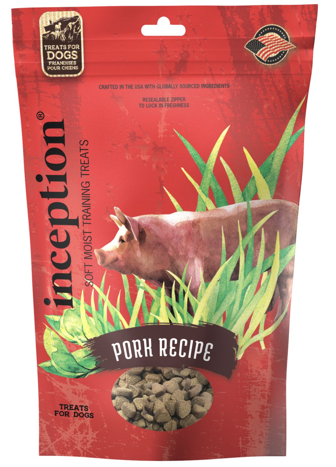 Inception Pork Recipe Soft Moist Dog Treats 4oz