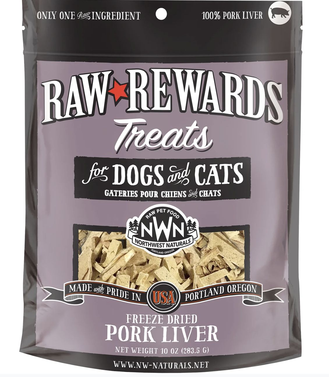 Northwest Naturals Freeze Dried Pork Liver Treats 10oz