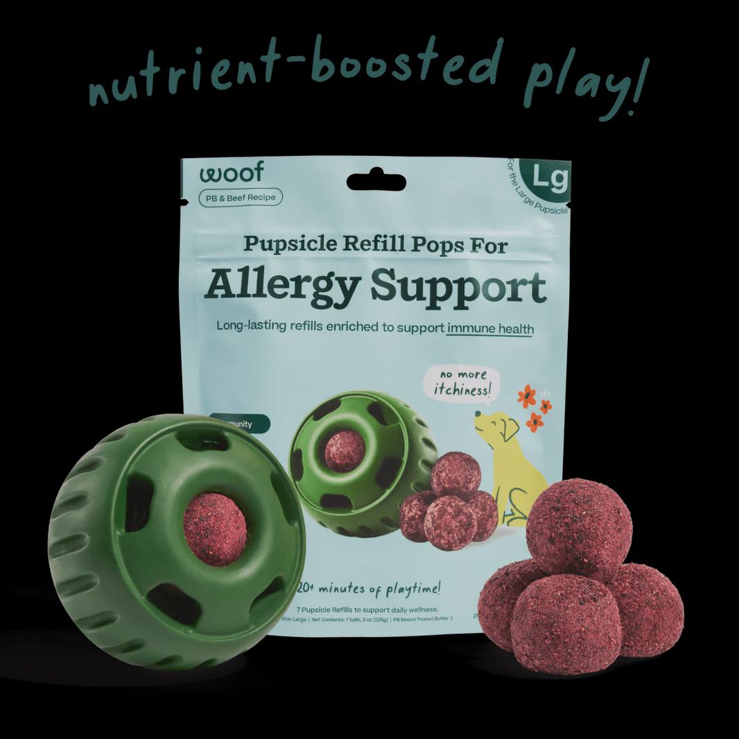 Woof Peanut Butter &amp; Beef Pupsicle Refill Pops for Allergy Support - Large