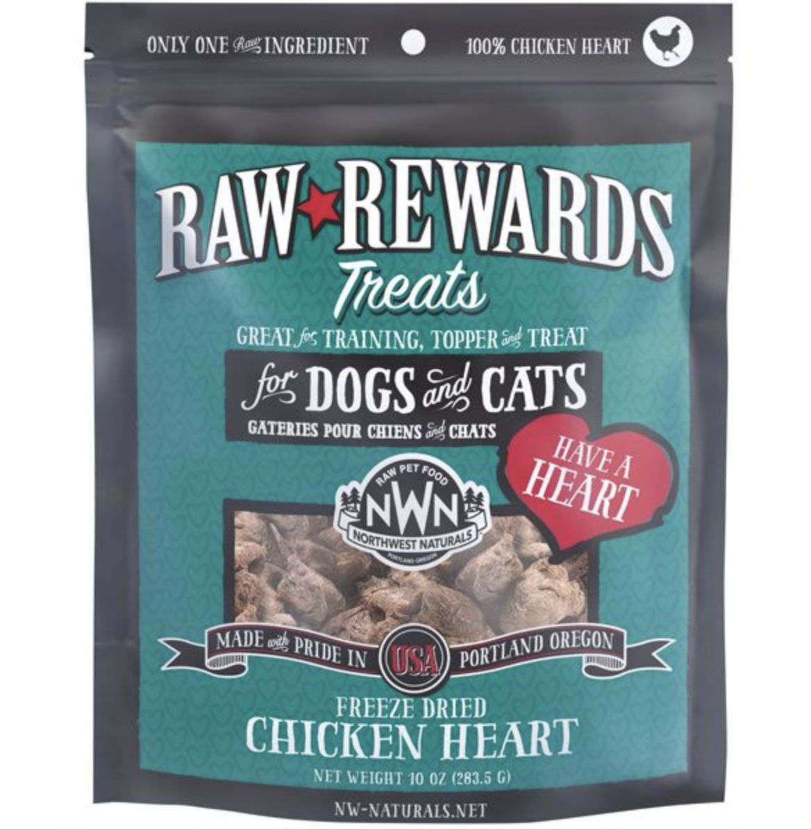 Northwest Naturals Freeze Dried Chicken Hearts Treats 3oz