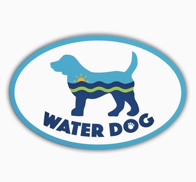 Dog Speak Oval Flexible Magnet - Water Dog