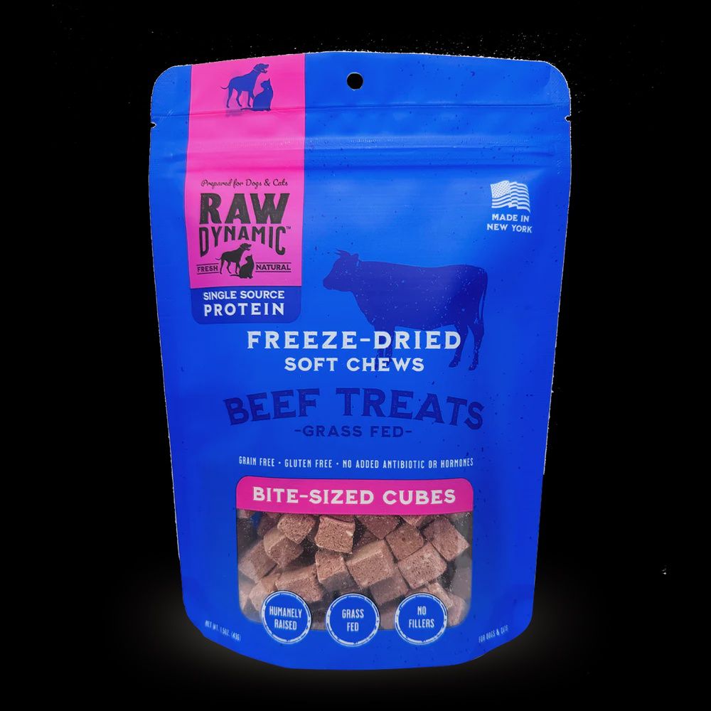 Raw Dynamic Freeze Dried Soft Chews Beef Treats 1.5 oz