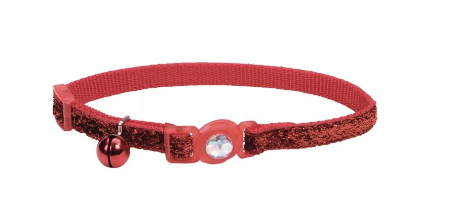 Coastal SafeCat Fashion Breakaway Collar - Red Sparkle