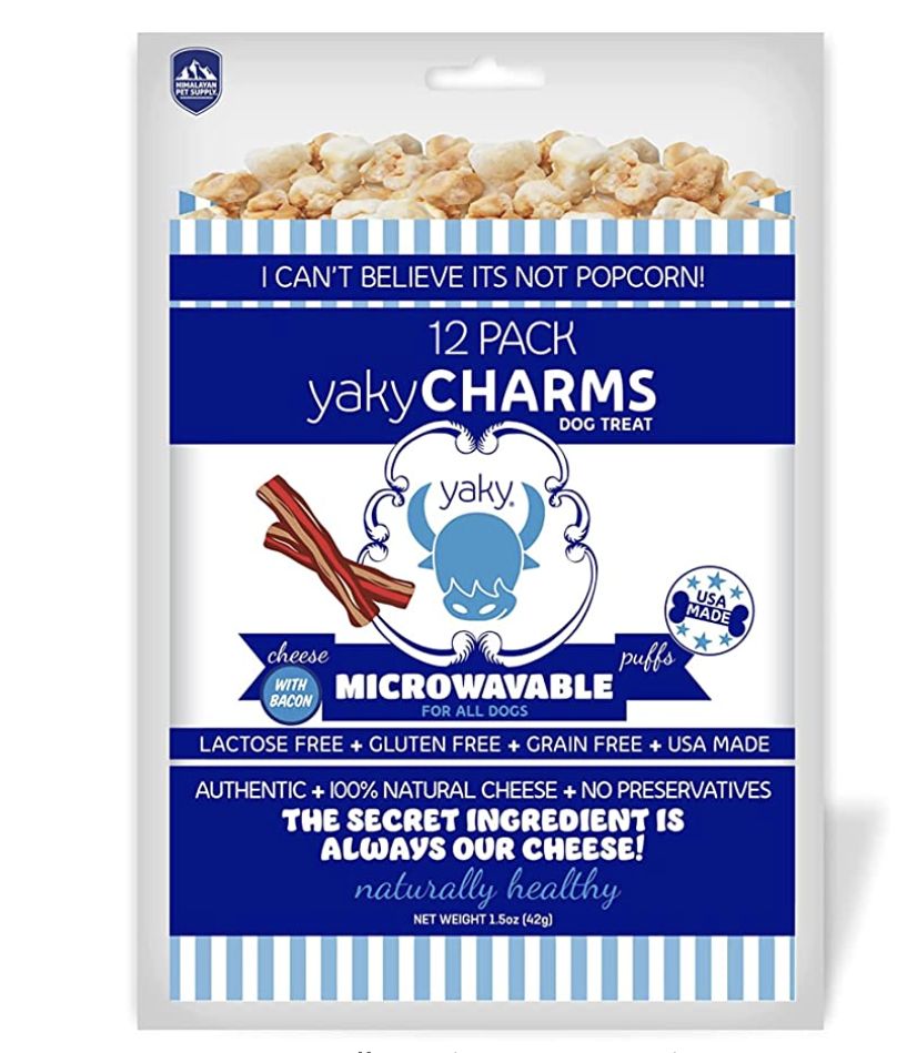 Himalayan Microwavable Yaky Charms With Bacon Dog Treats  0.75oz