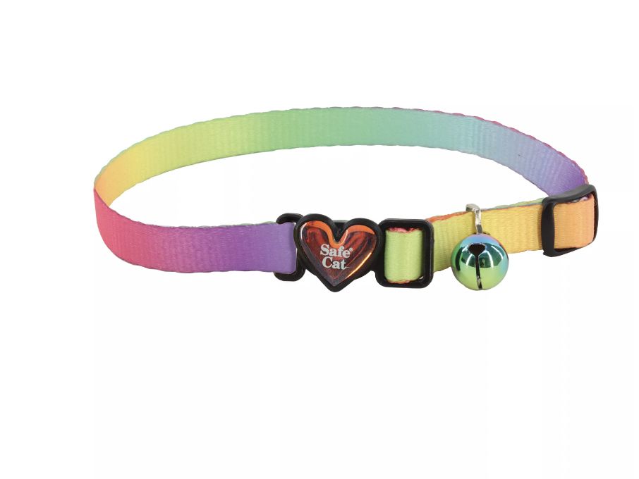 Coastal SafeCat Fashion Breakaway Collar - Pastel Rainbow