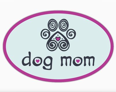 Dog Speak Oval Flexible Magnet- Dog Mom