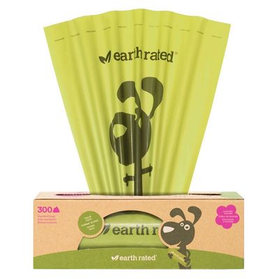 Earth Rated Lavender Bulk Single Roll Poop Bags 300 Count