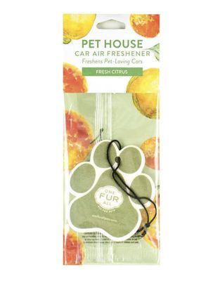 Pet House Car Air Freshener- Fresh Citrus