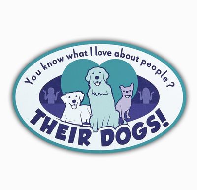 Dog Speak Oval Flexible Magnet- What I love