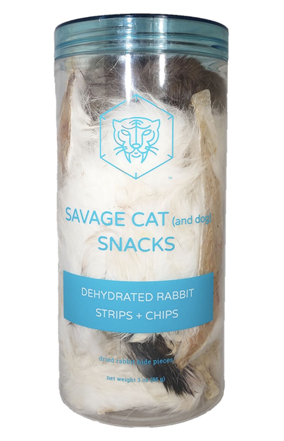 Savage Dog / Cate Dehydrated Rabbit Strips &amp; Chips 3 oz