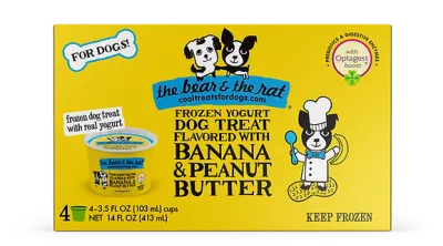Bear &amp; The Rat Frozen Yogurt Banana &amp; Peanut Butter 4 pack
