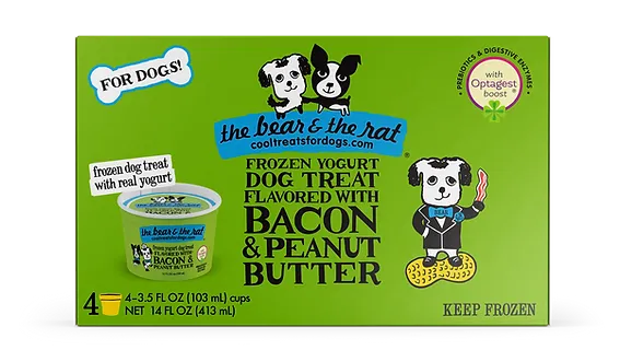 Bear &amp; The Rat Frozen Yogurt Bacon &amp; Peanut Butter 4 pack
