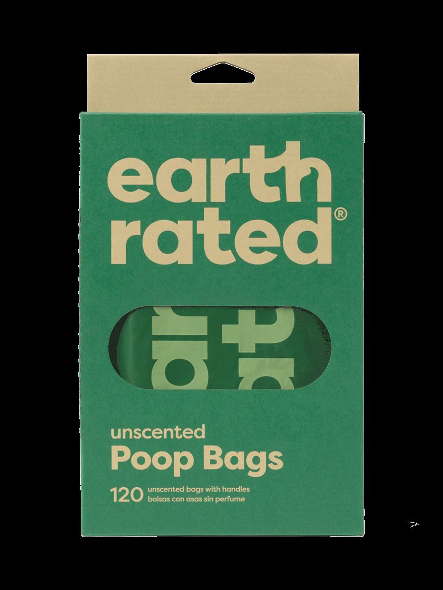 Earth Rated Unscented Poop Bags with Handles 120 Count