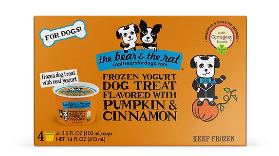 Bear &amp; The Rat Frozen Yogurt Pumpkin &amp; Cinnamon 4 pack