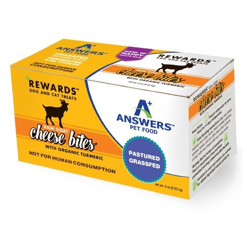 Answers Pet Food Frozen Goat Cheese Bites with Organic Turmeric Treats 8oz