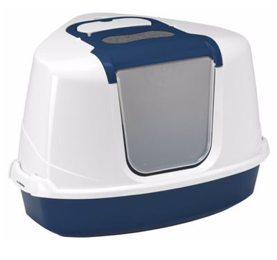 Moderna Flip Corner Cat Litter Box - blue