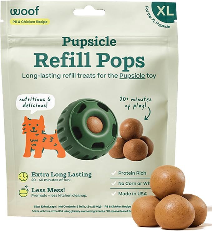 Woof Peanut Butter &amp; Chicken Pupsicle Refill Pops - XL