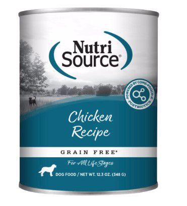 NutriSource Chicken Grain Free Canned Dog Food 12.3 oz