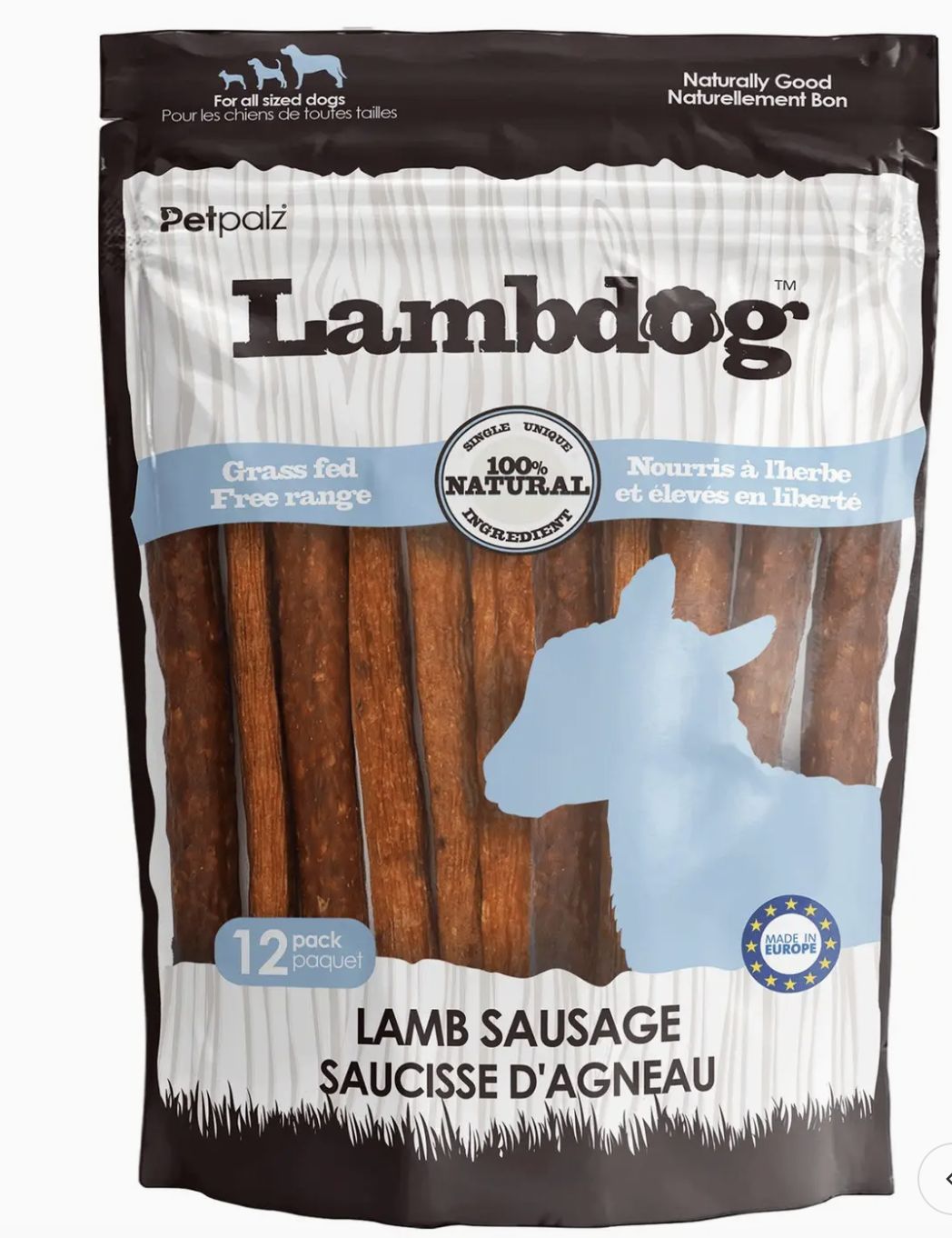Lambdog Lamb Sausage Treats For Dogs 8-pack
