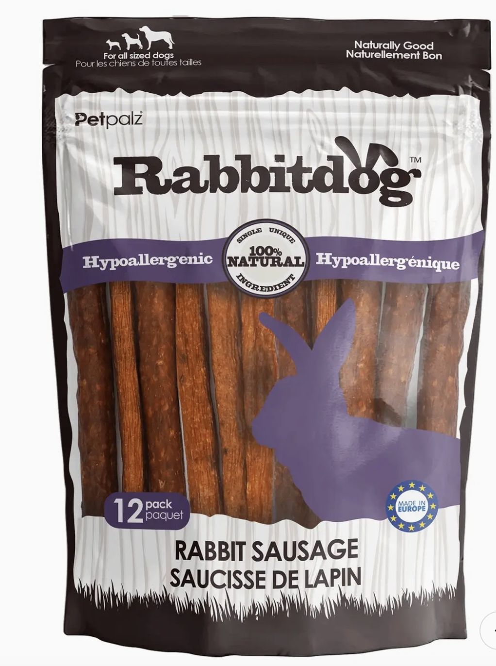Rabbitdog Rabbit Sausage Dog Treats - 8 pack