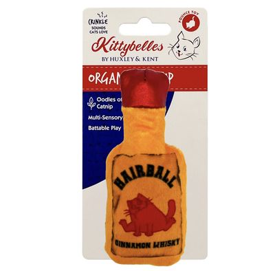 Huxley &amp; Kent Hairball Cinnamon WHisky Organic Catnip Plush Crinkle Toy