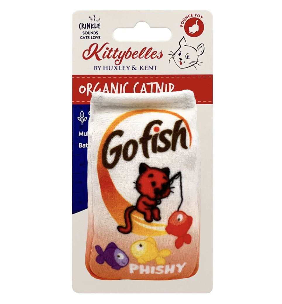 Huxley &amp; Kent Go Fish Phishy Organic Catnip Plush Crinkle Toy