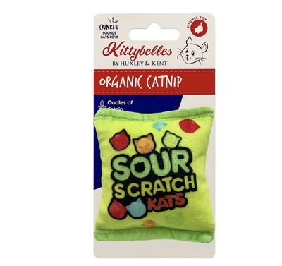 Huxley &amp; Kent Sour Scratch Kats Organic Plush Crinkle Toy