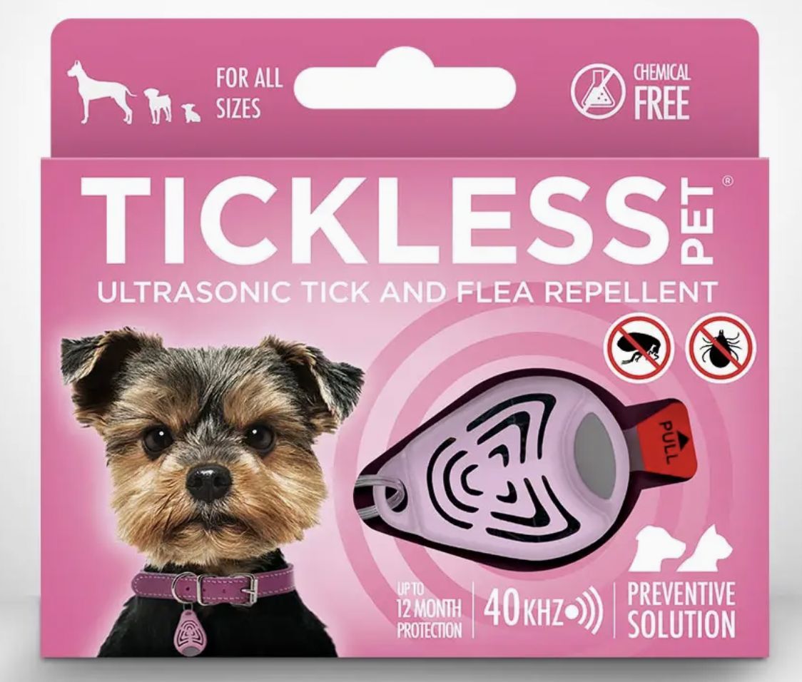 Tickless Classic Pet Chemical-Free Ultrasonic Tick &amp; Flea Repellant - Pink