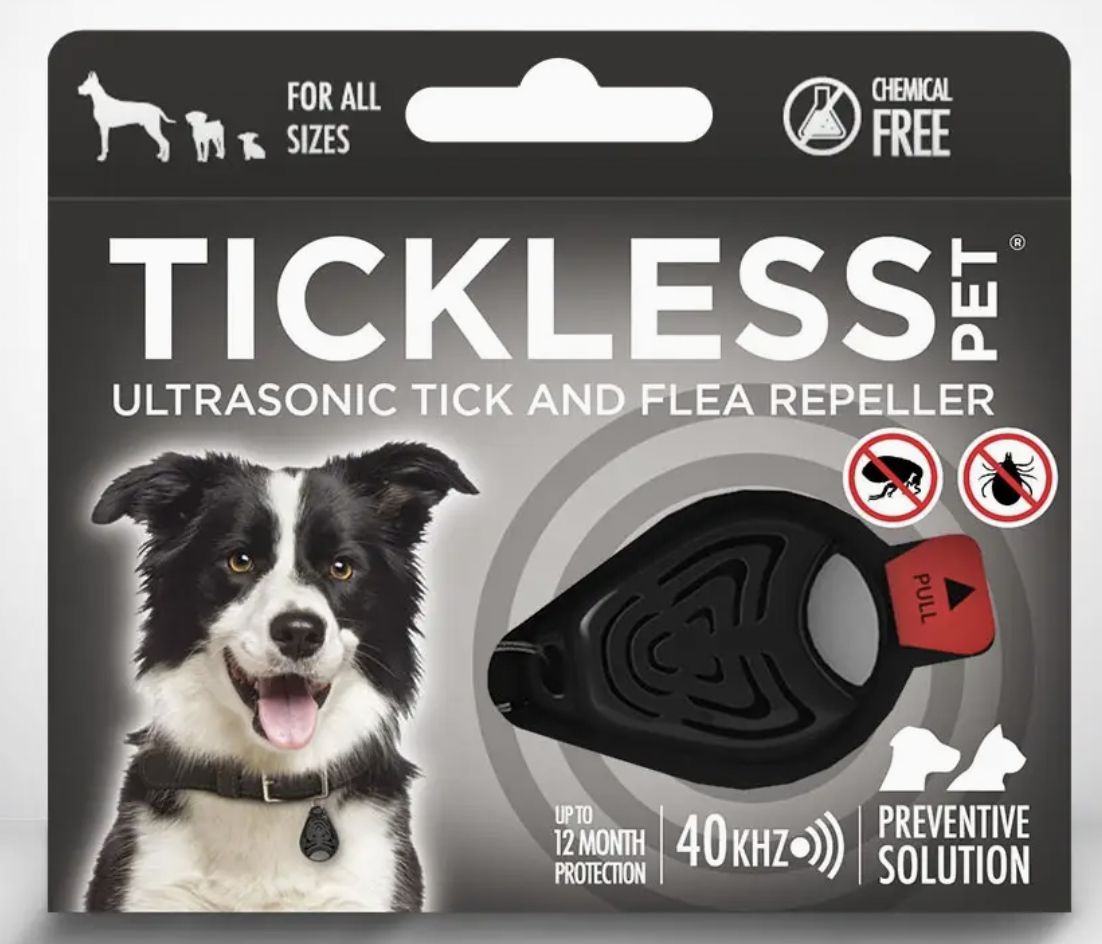 Tickless Classic Pet Chemical-Free Ultrasonic Tick &amp; Flea Repellant - Black