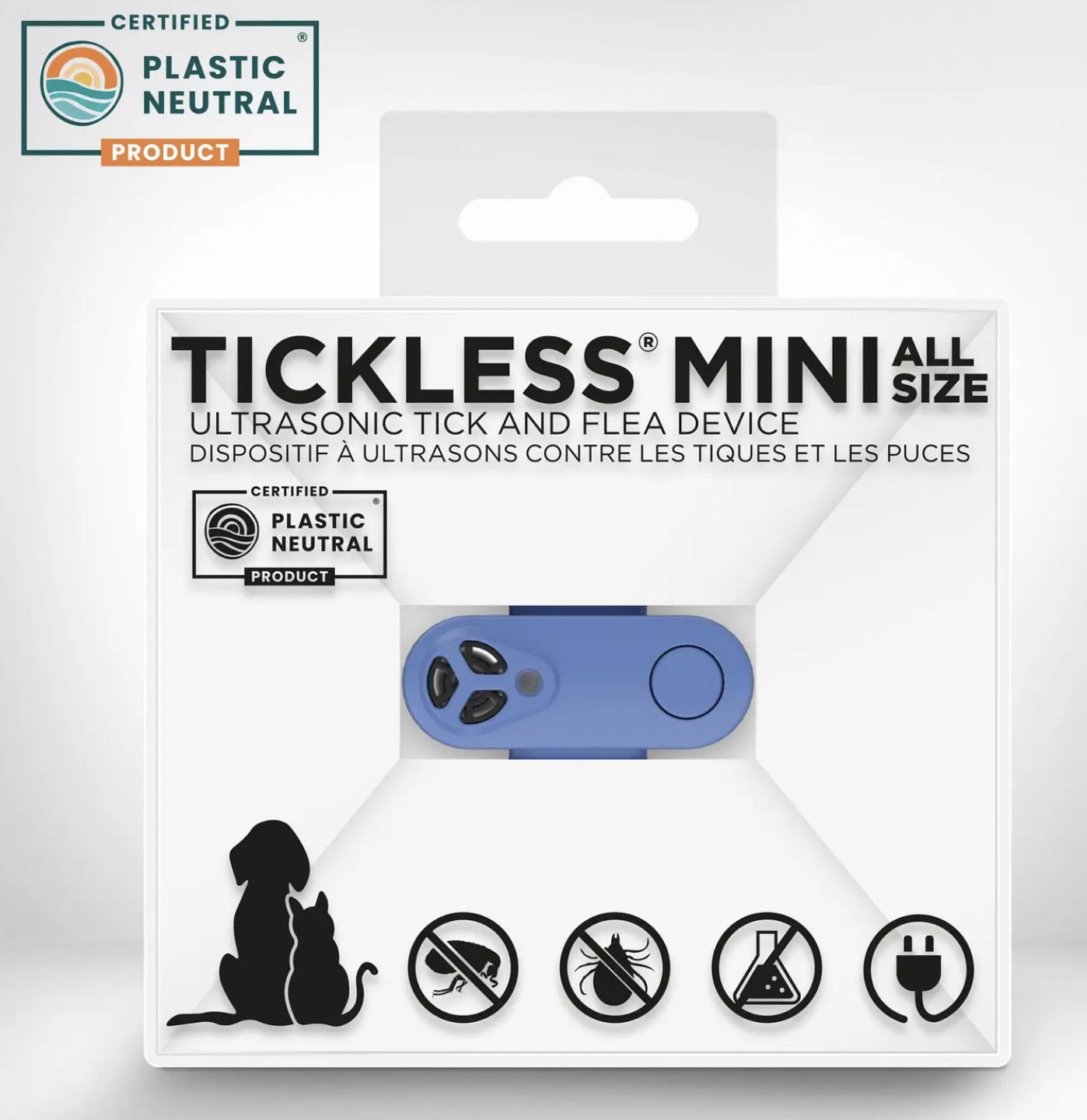 Tickless Mini Pet Chemical-Free Ultrasonic Flea &amp; Tick Repellant - Greek Blue