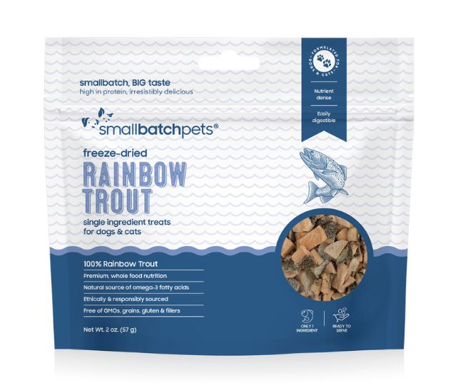 Smallbatch Freeze Dried Rainbow Trout Treats for Dogs and Cats