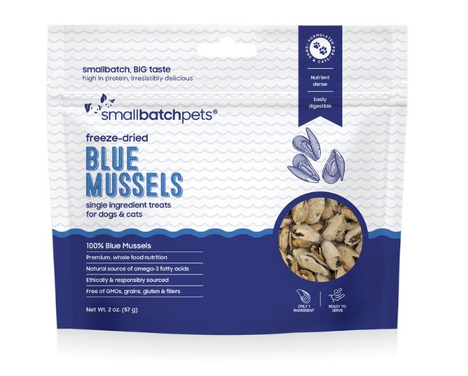 Smallbatch Freeze Dried Blue Mussels Treats for Dogs and Cats