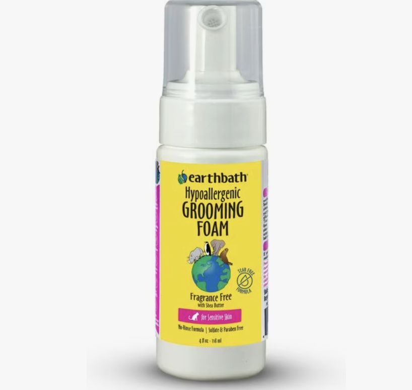 Earthbath Hypo-Allergenic Waterless Grooming Foam for Cats 4oz