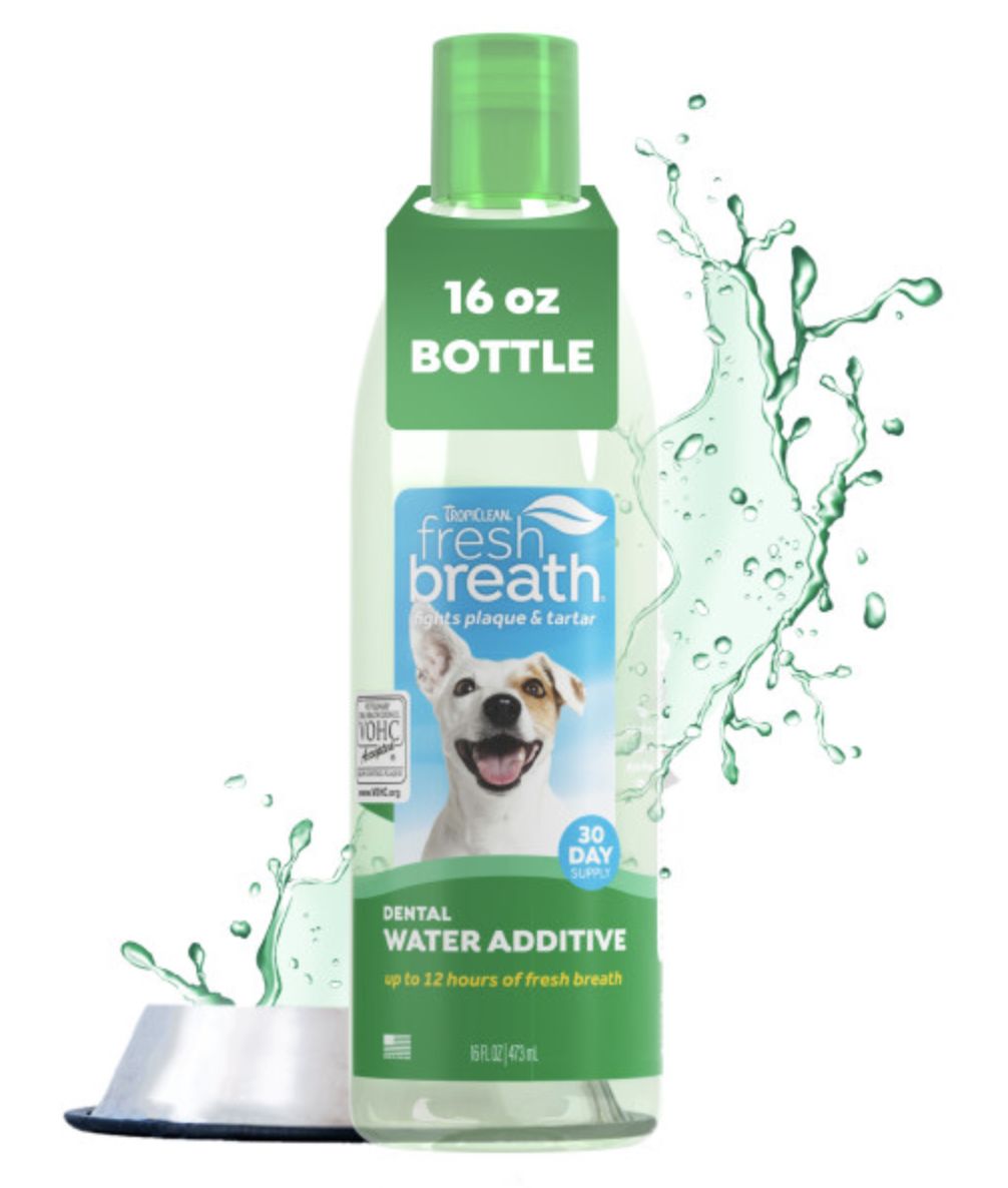 TropiClean Fresh Breath Dental Water Additive for Dogs, 16oz