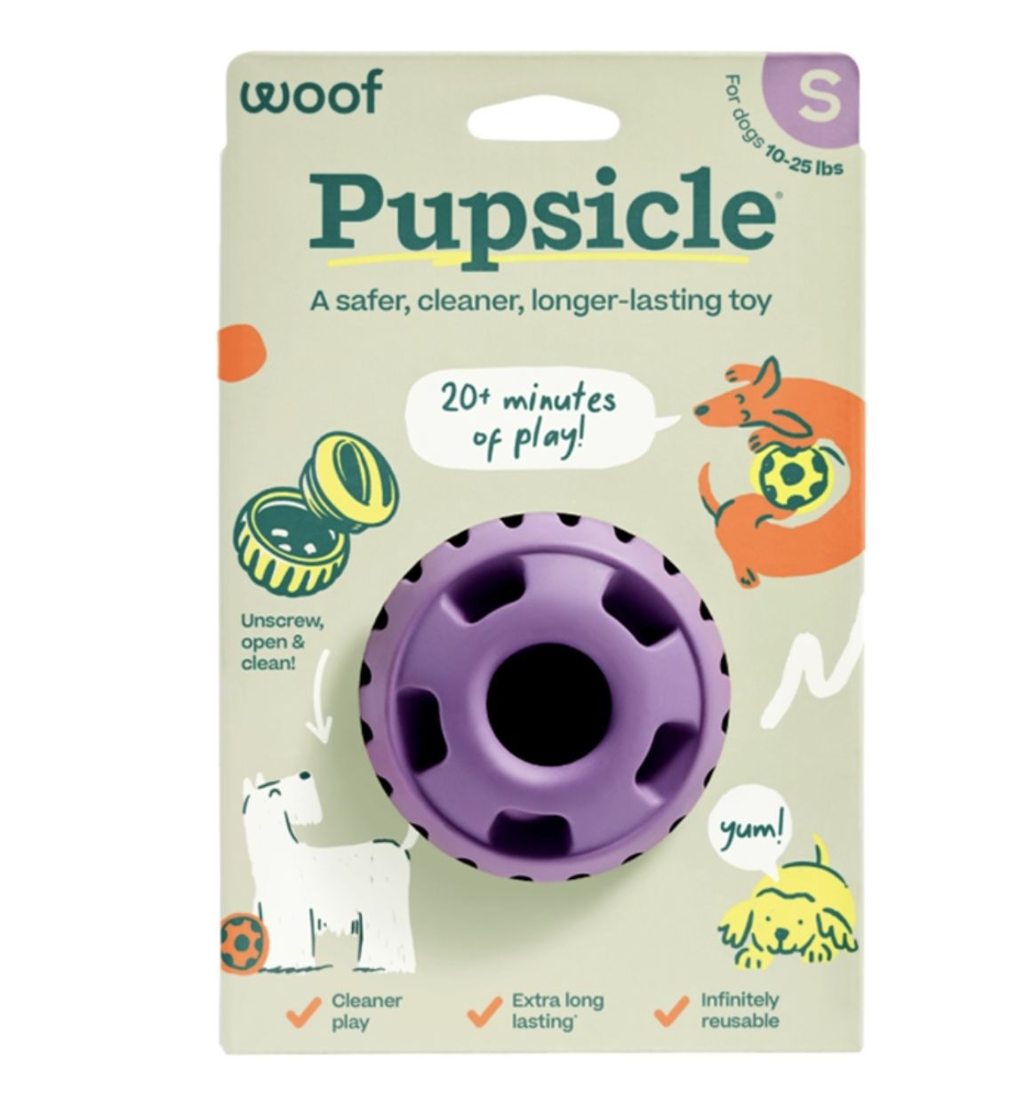 Woof Pupsicle Lavender Small