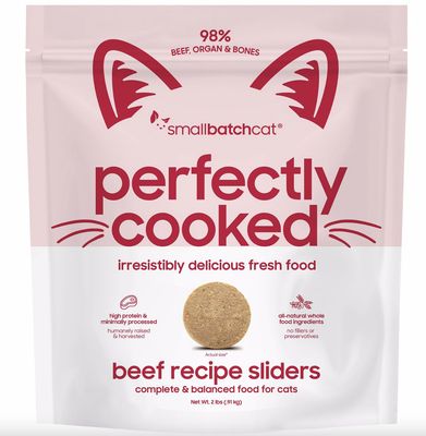 Smallbatch Cat Frozen Perfectly Cooked Beef Sliders Cat Food 2lb