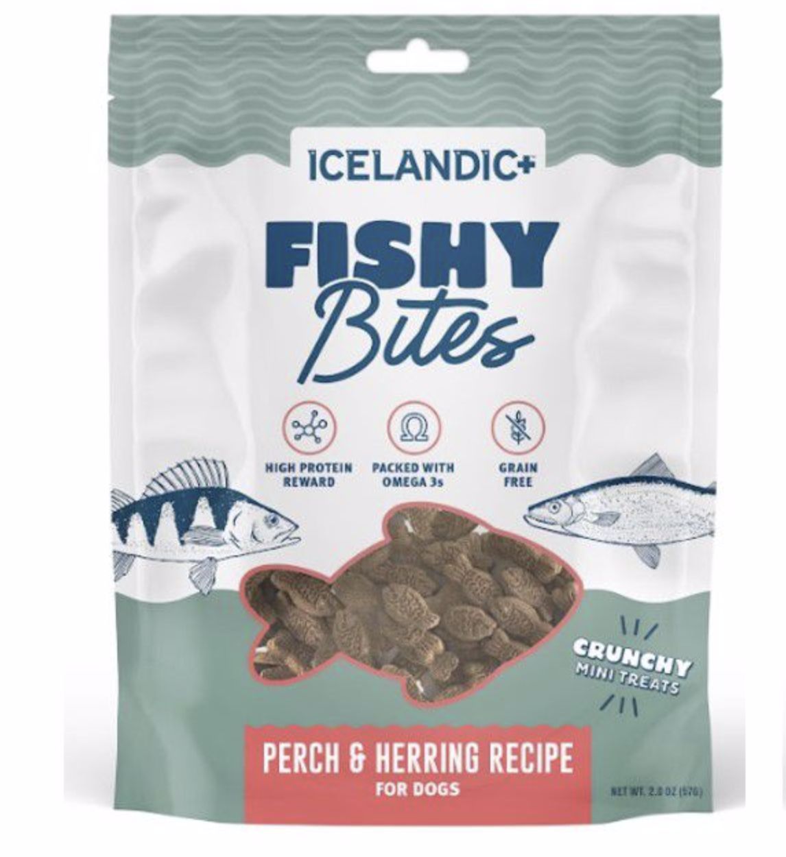 Icelandic+ Perch and Herring Fishy Bites for Dogs 2oz