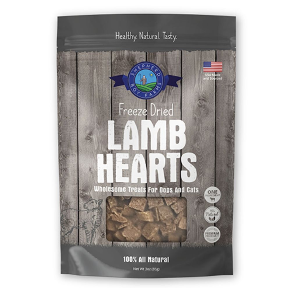 Shepherd Boy Farms Freeze Dried Lamb Hearts 3oz